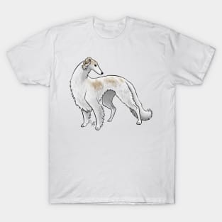 Dog - Borzoi - Tan and White T-Shirt